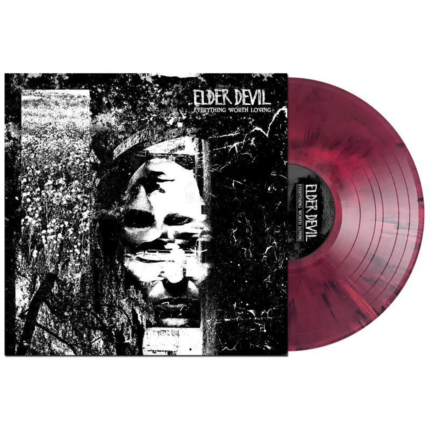 Elder Devil Everything Worth Loving (Red Flam W/ Black Hues Vinyl Record)