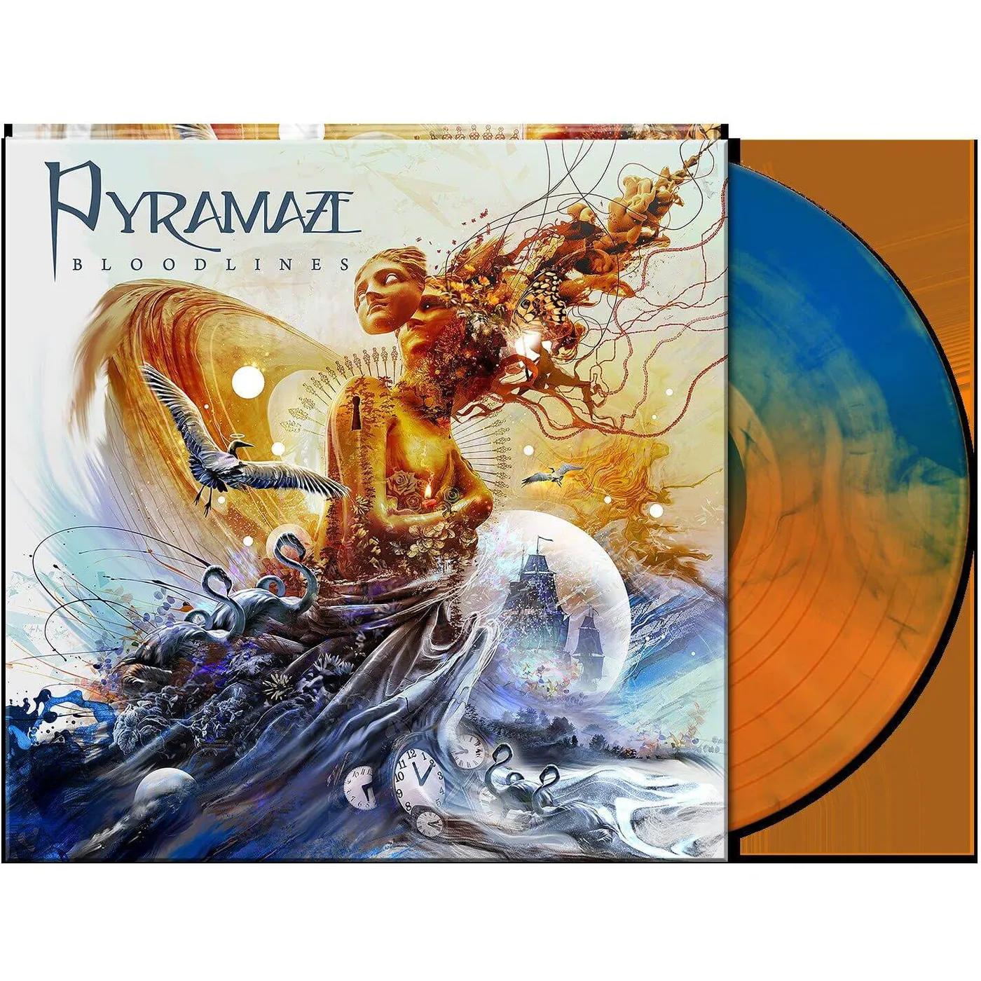 Pyramaze Bloodlines (Orange/Blue Marbled) Vinyl Record