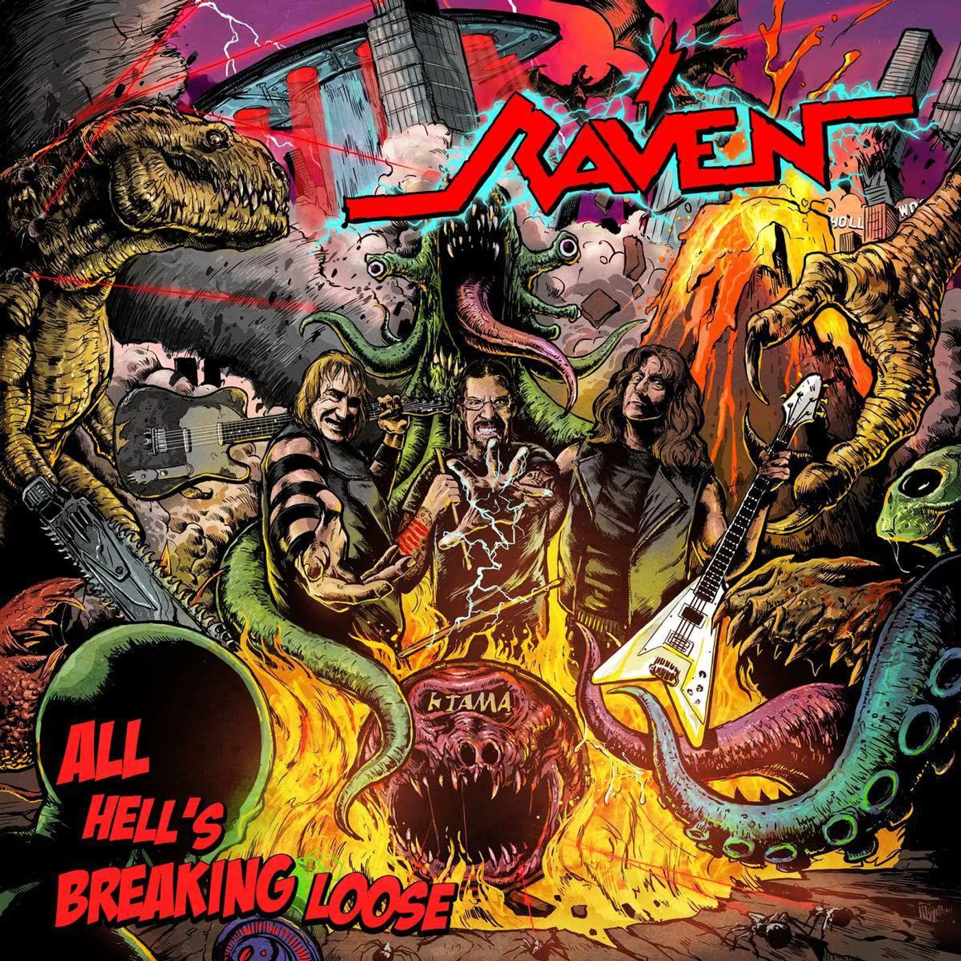 Raven All Hell's Breaking Loose Vinyl Record