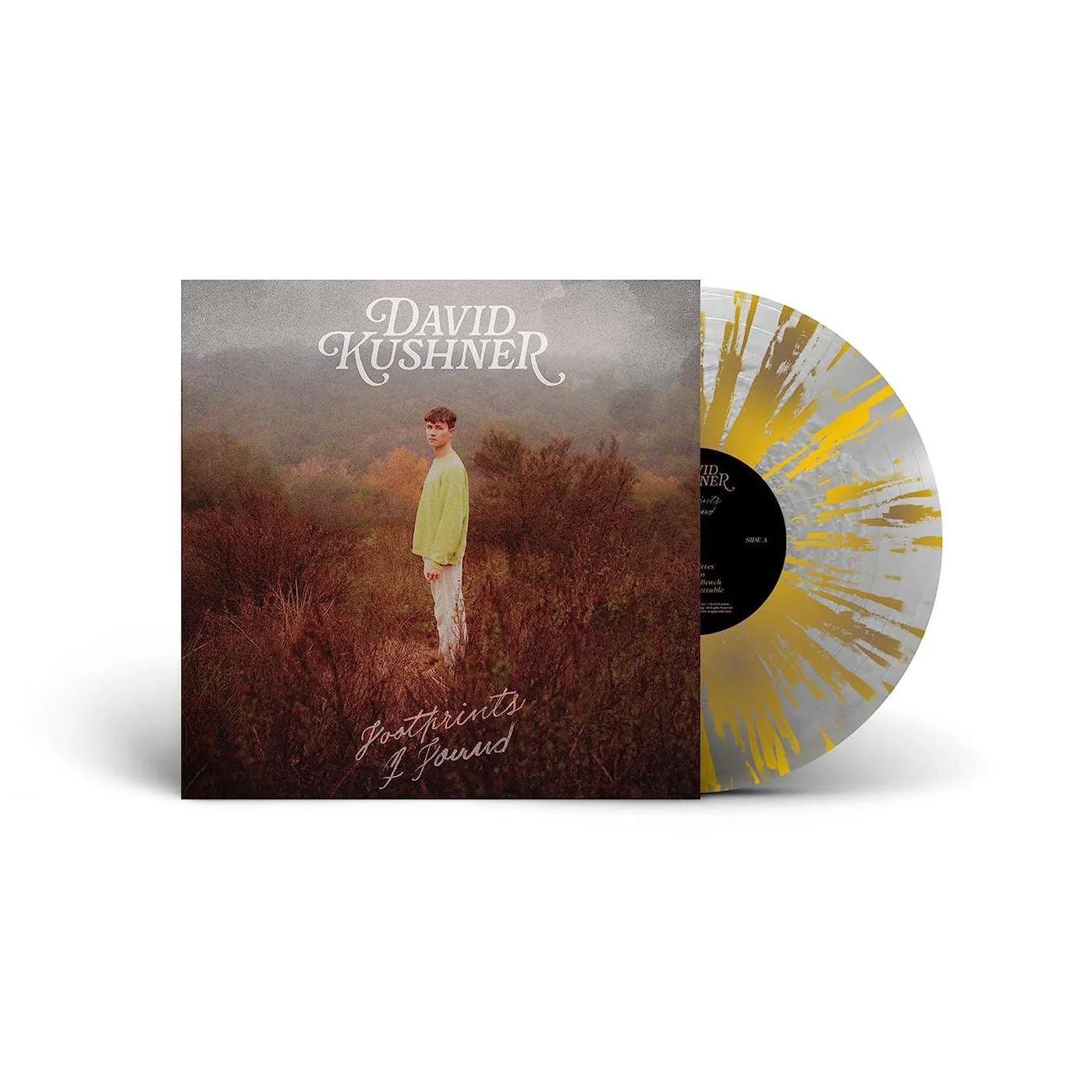 David Kushner Footprints I Found (Silver Metallic/brown-yellow Splatter) Vinyl Record