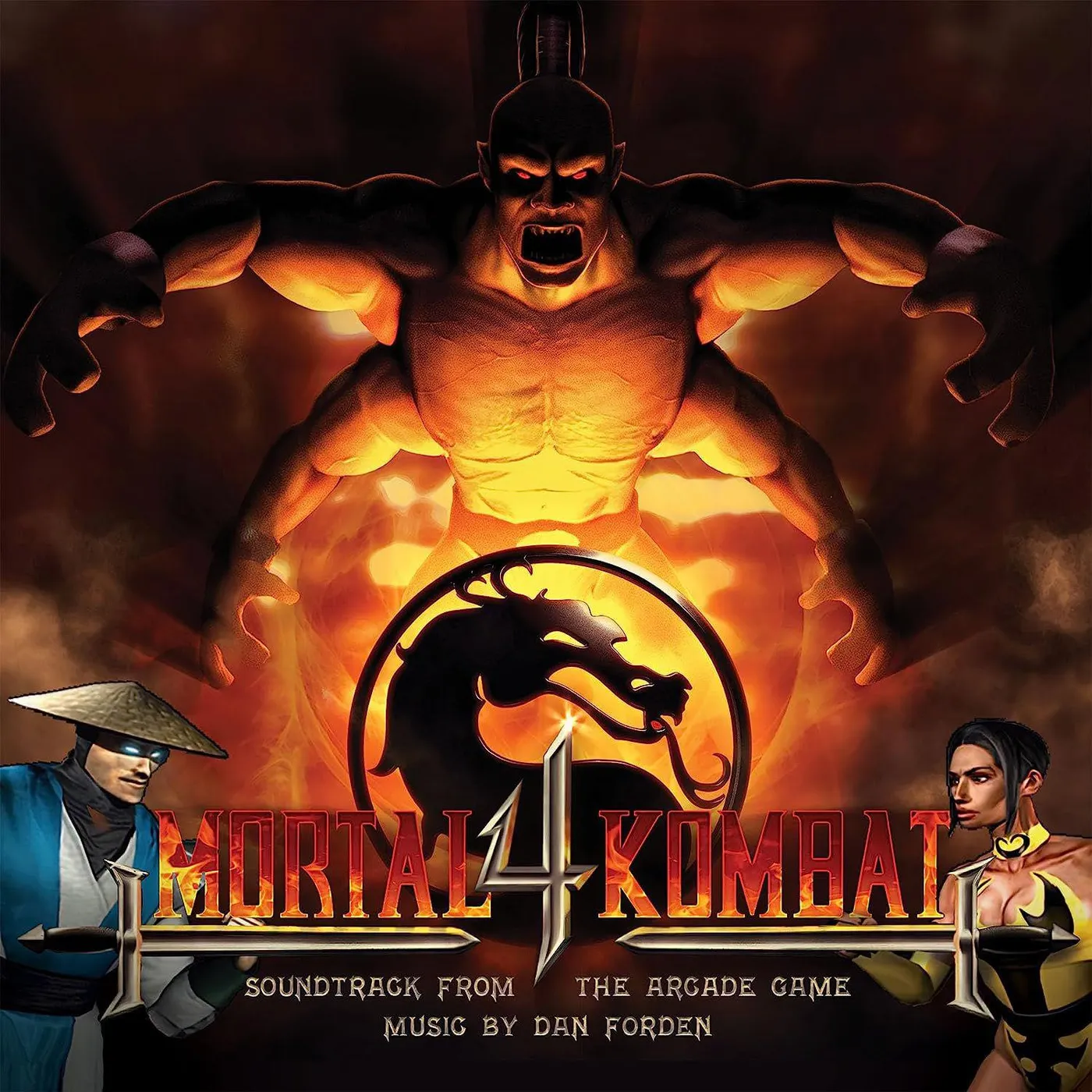 Dan Forden Mortal Kombat 4 Original Soundtrack (Red, Yellow Swirl Vinyl Record/140g)