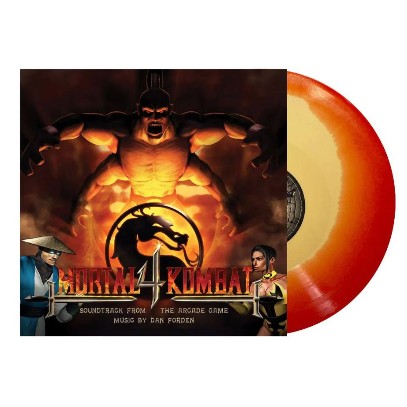 Dan Forden Mortal Kombat 4 Original Soundtrack (Red, Yellow Swirl Vinyl Record/140g)
