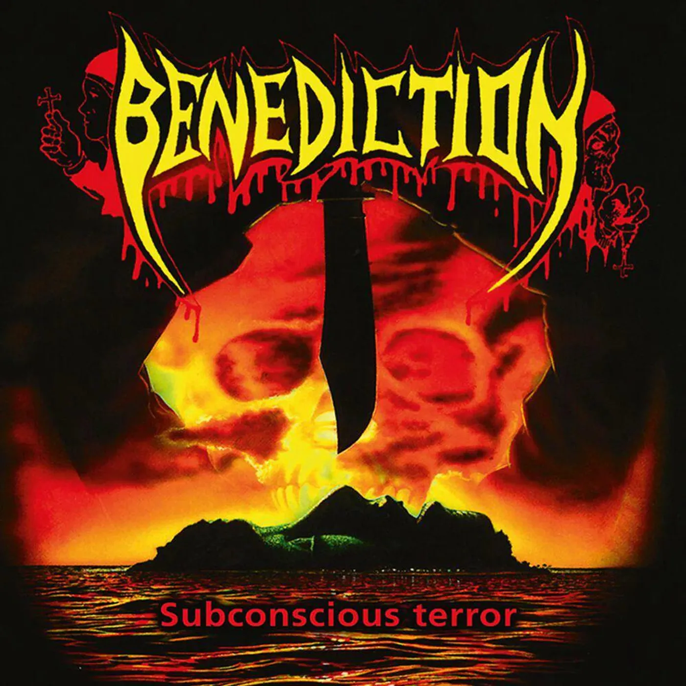 Benediction Subconscious Terror (Orange & Yellow Splatter) Vinyl Record