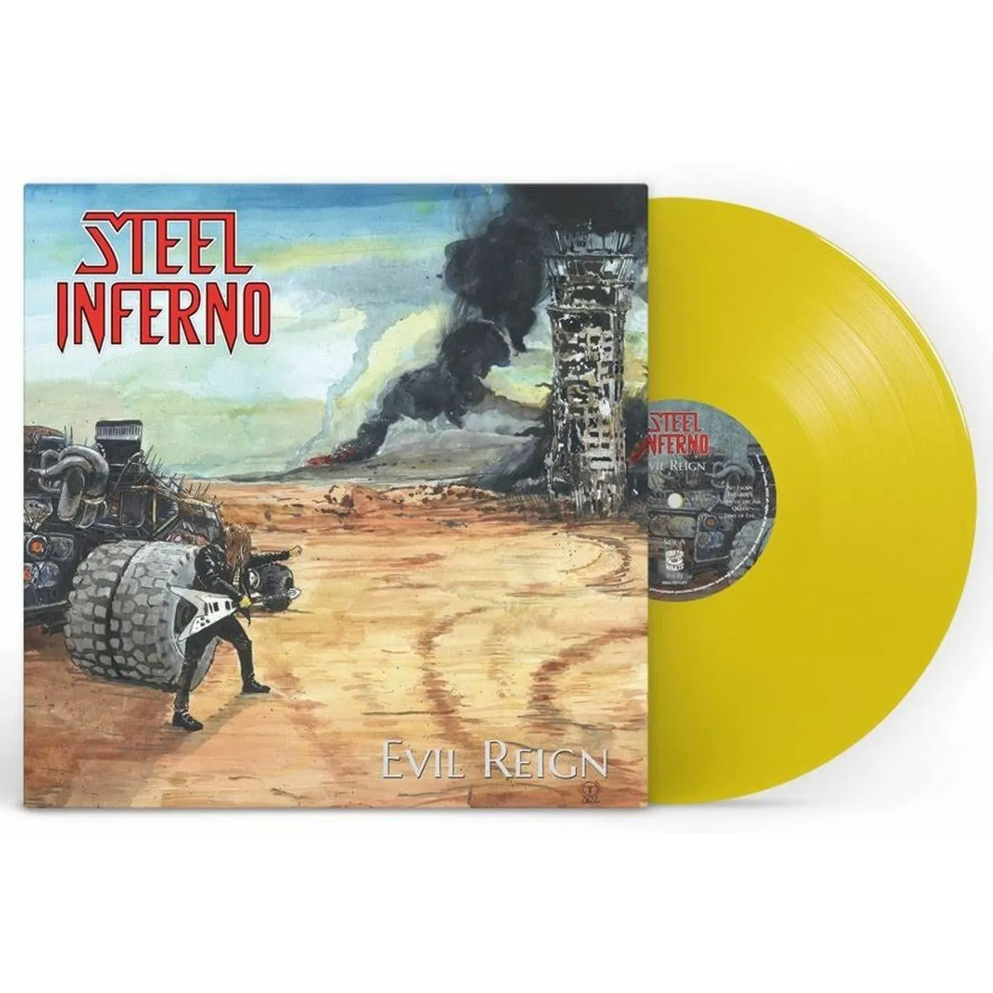 Steel Inferno EVIL REIGN (YELLOW VINYL) Vinyl Record
