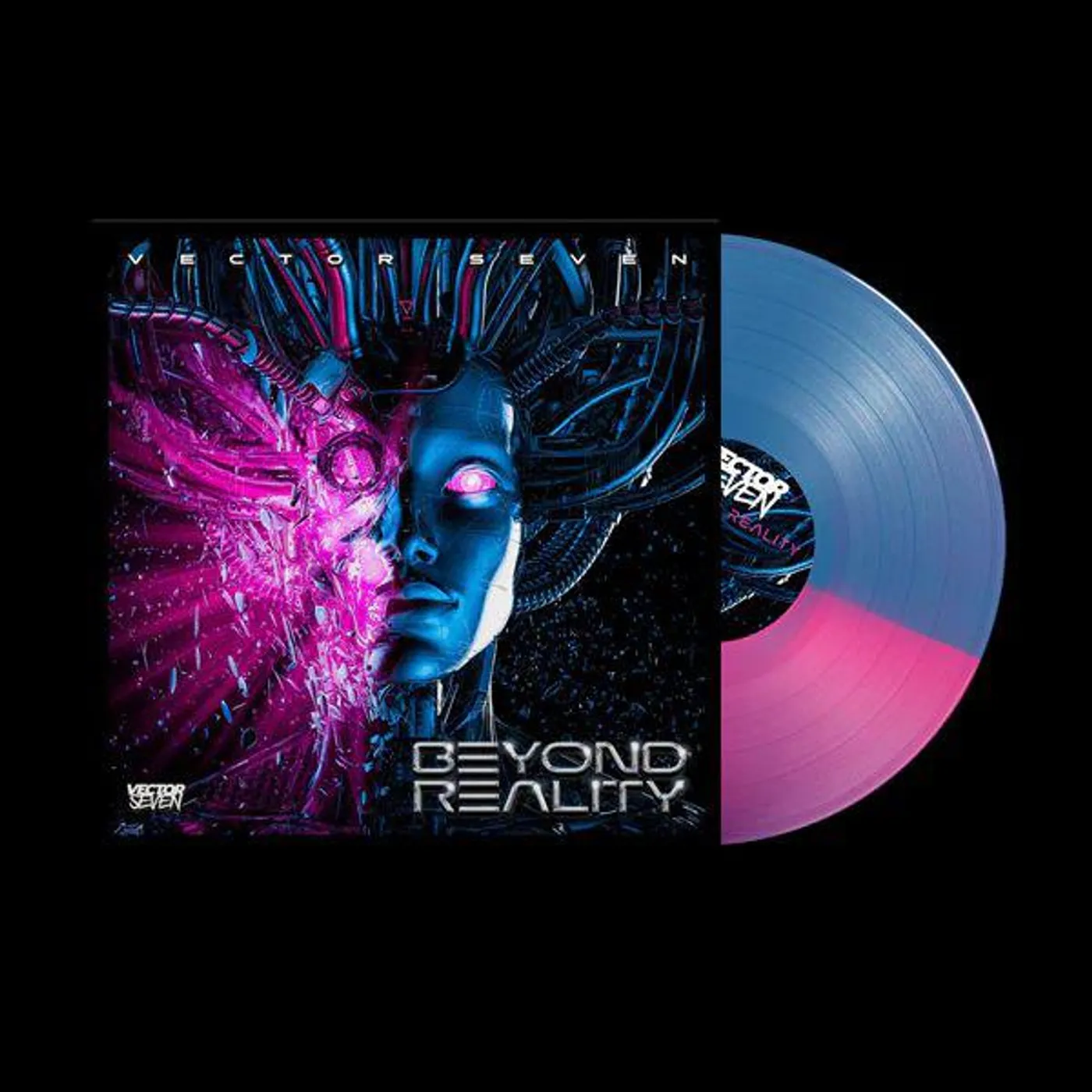 Vector Seven Beyond Reality (Half Magenta/Half Blue) Vinyl Record