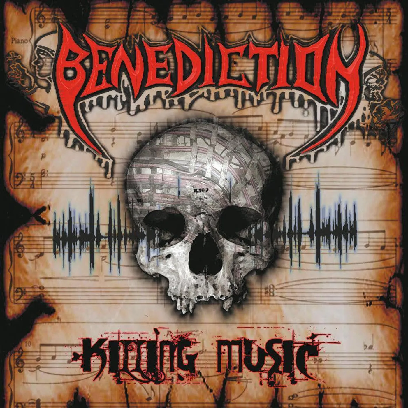Benediction Killing Music (Grey & White Splatter Vinyl Record)