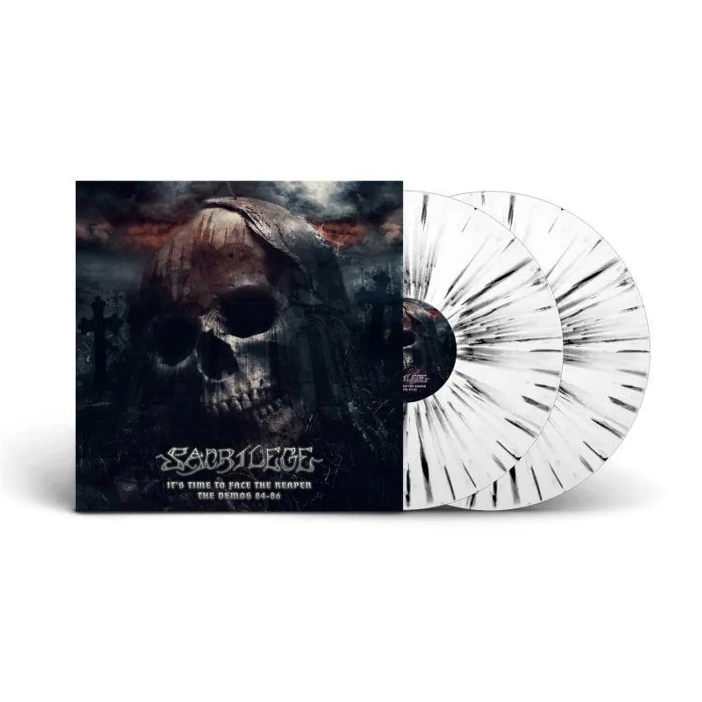 Sacrilege 117424 It's Time To Face The Reaper - The Demos 84-86 (2LP/White, Black Splatter) Vinyl Record