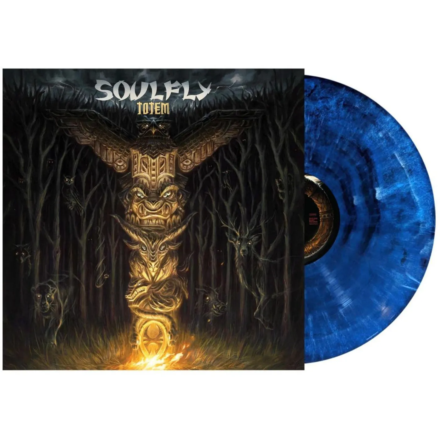 Soulfly Totem (Blue Marble) Vinyl Record