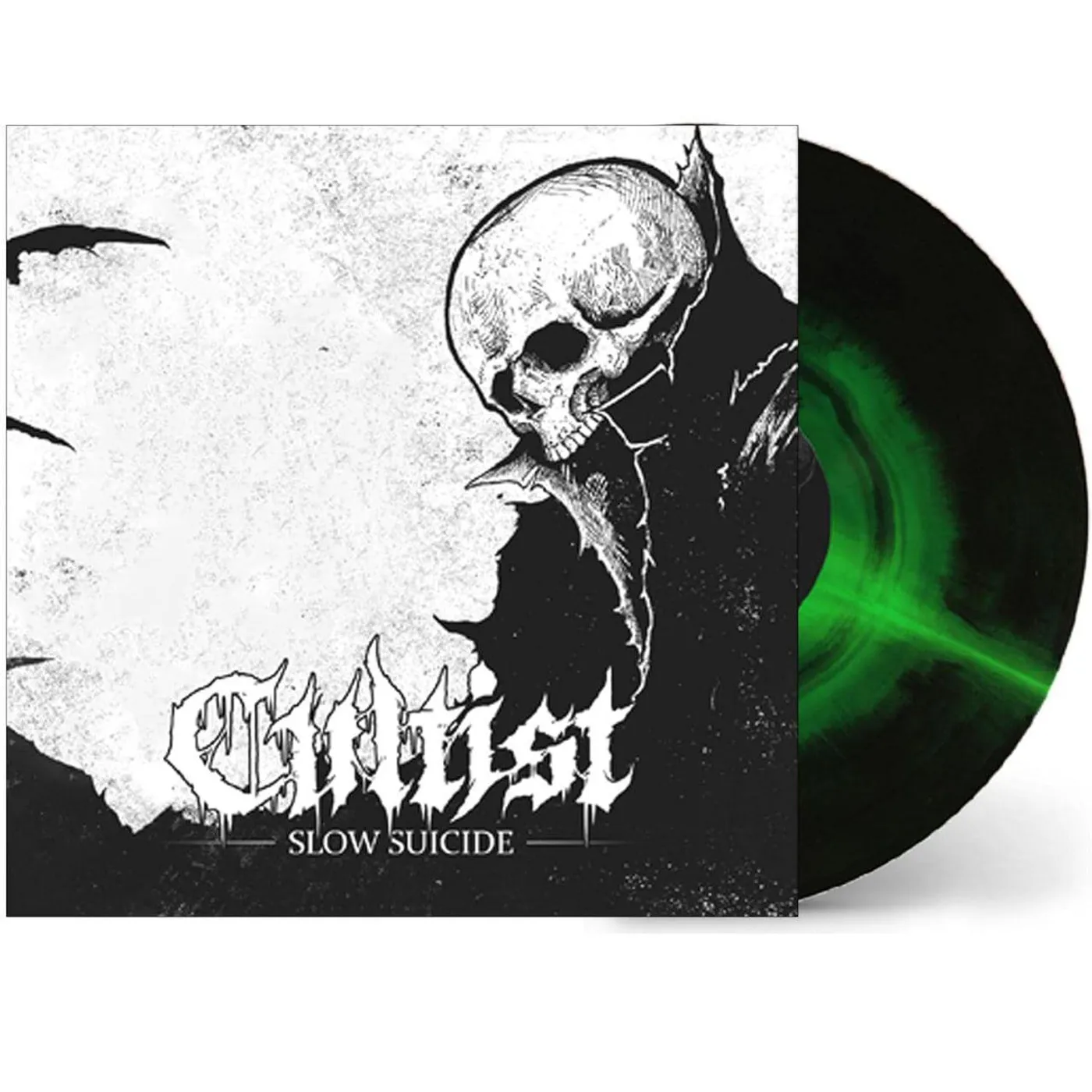 Cultist Slow Suicide (Black & Neon Green Galaxy) Vinyl Record