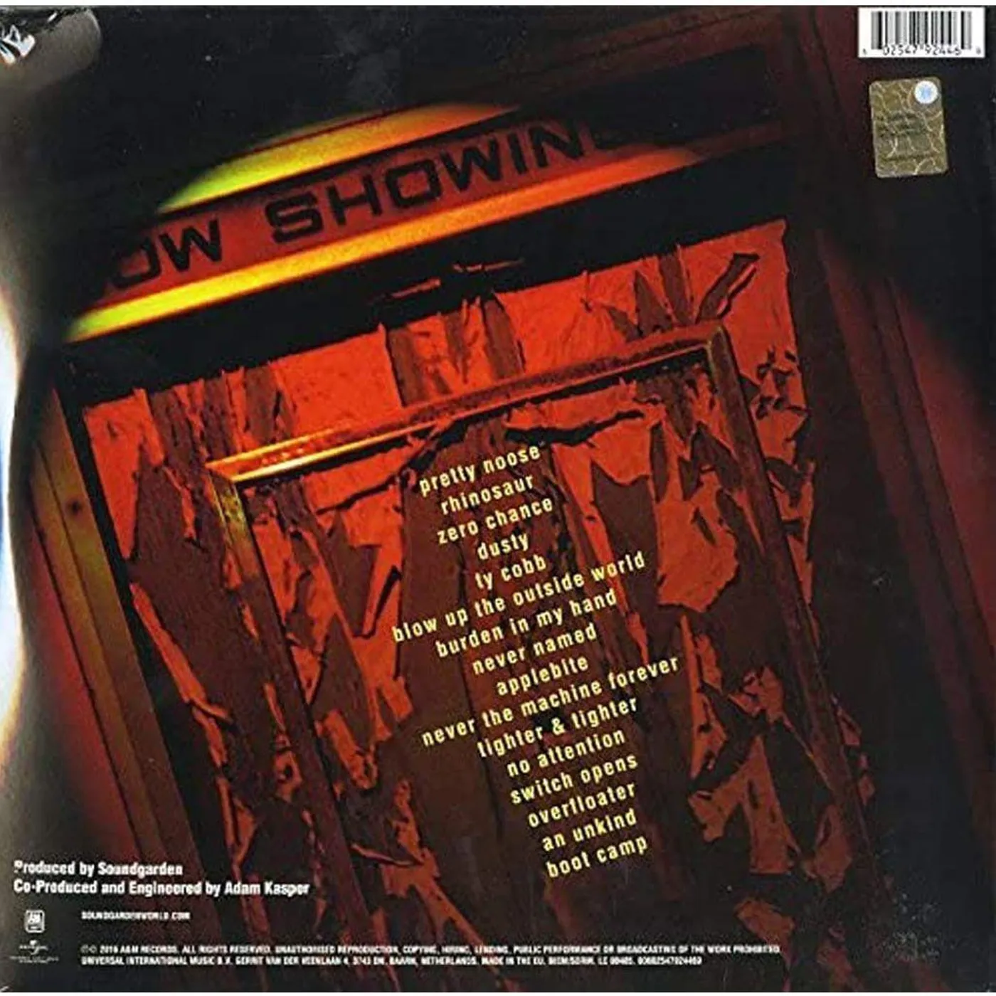 Soundgarden DOWN ON THE UPSIDE (2LP) Vinyl Record