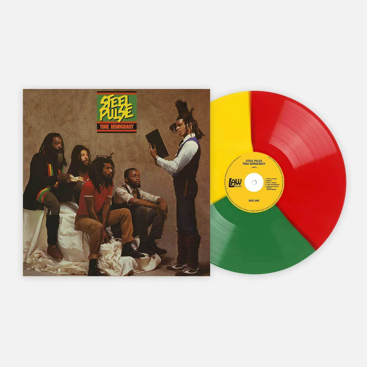 Steel Pulse True Democracy (Yellow Base W/ Green & Red Splatter Vinyl)
