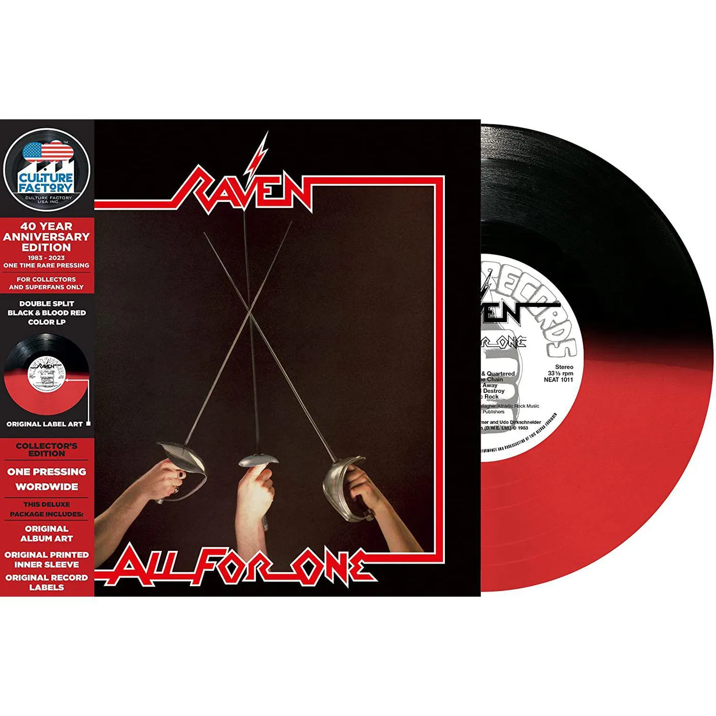 Raven All For One (Black & Blood Red Vinyl/reissue)