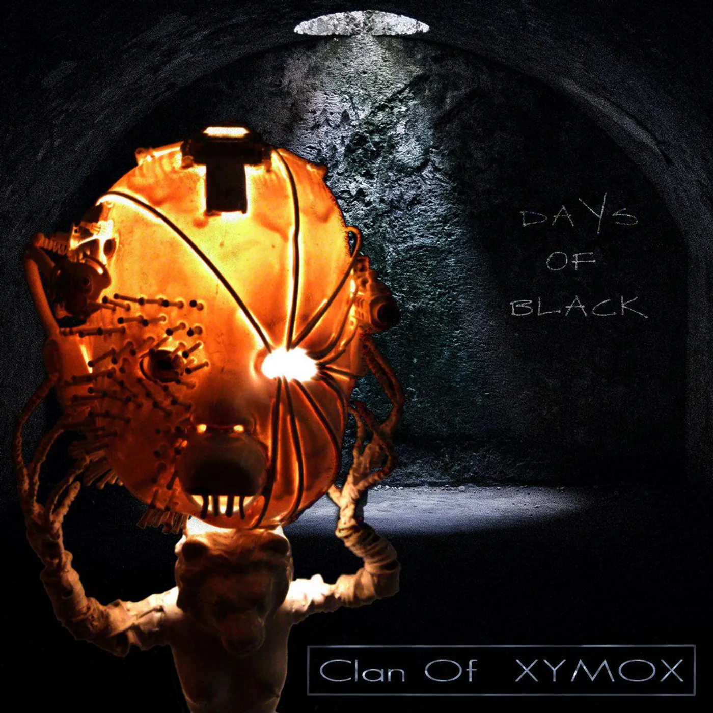 Clan of Xymox Days Of Black (Orange & Black Starburst) Vinyl Record