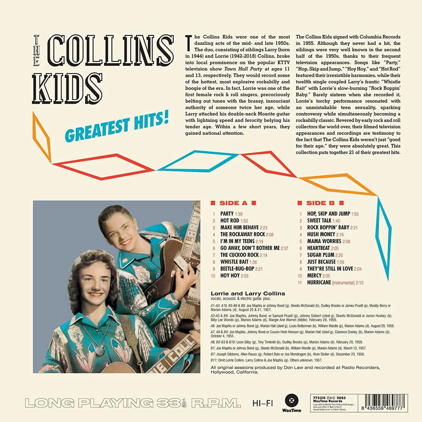 The Collins Kids Greatest Hits! (180g) Vinyl Record