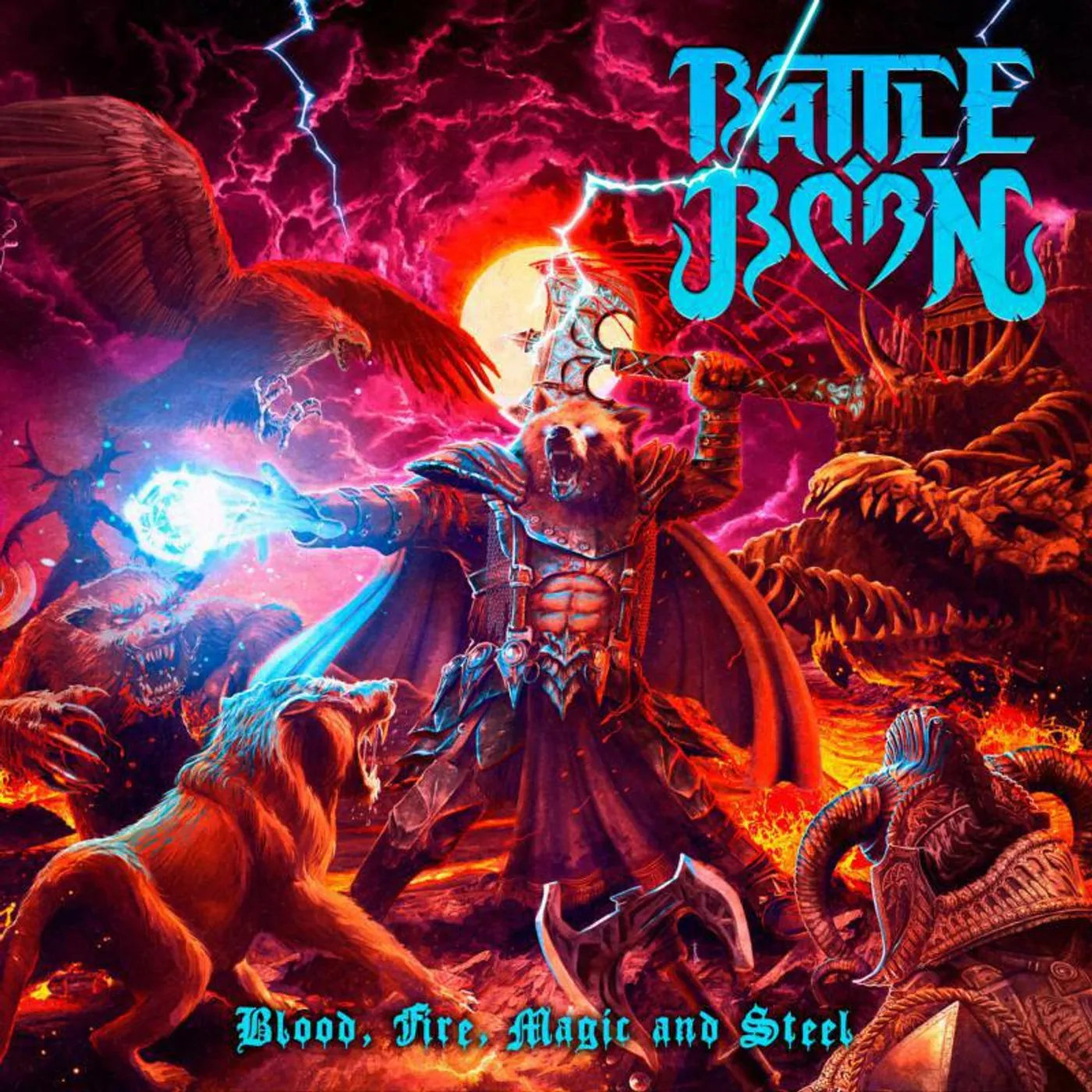 Battle Born Blood, Fire, Magic and Steel (Solid Blue) Vinyl Record