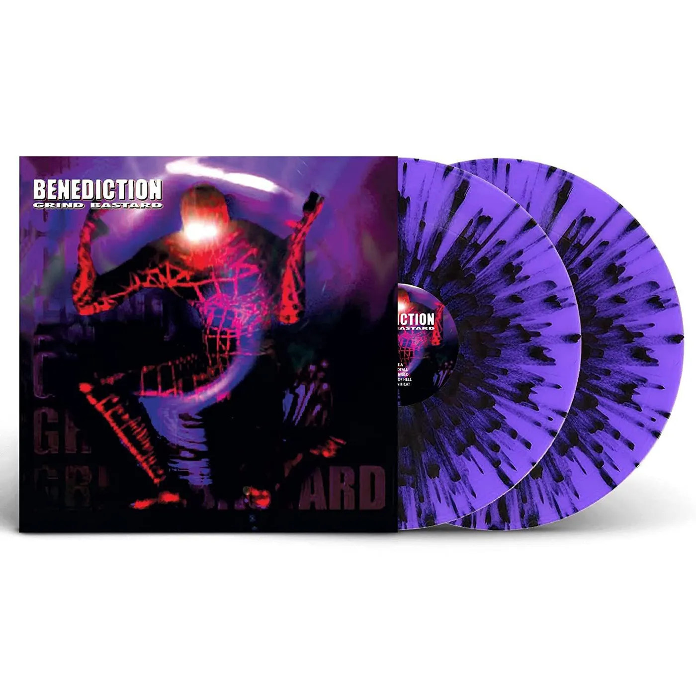 Benediction Grind Bastard (Purple & Black Splatter Vinyl Record/2lp)