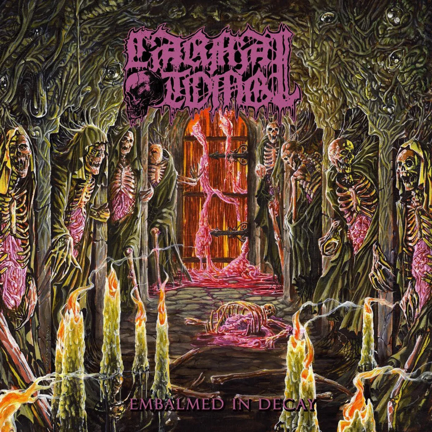 Carnal Tomb Embalmed In Decay (Lime/Black Marbled) Vinyl Record