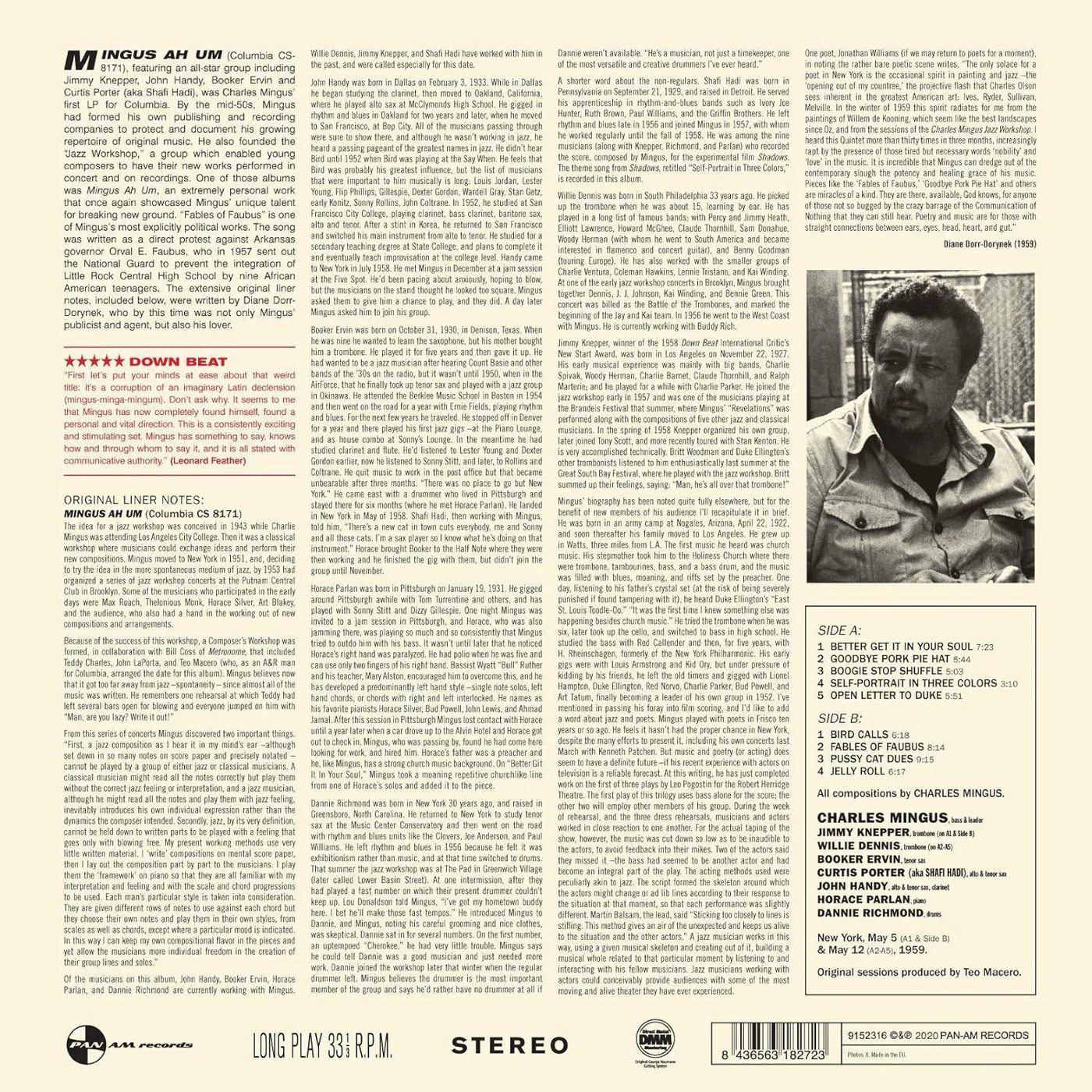 Charles Mingus MINGUS AH UM Vinyl Record