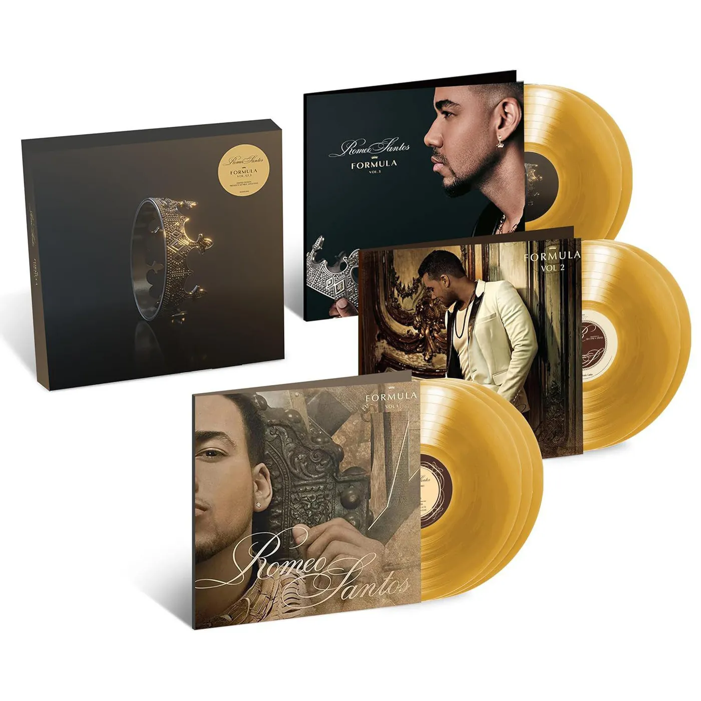 Romeo Santos Formula Vol. 1.2.3 (7LP/Metallic Gold) Vinyl Record