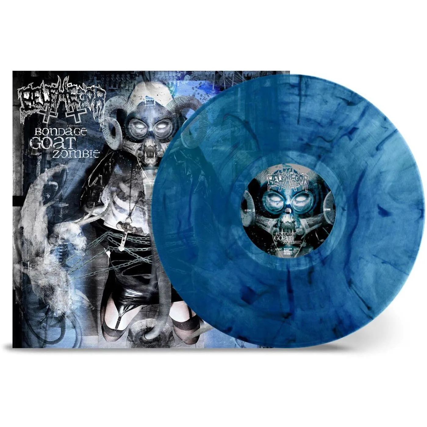 Belphegor BONDAGE GOAT ZOMBIE (TRANSPARENT BLUE/BLACK VINYL) Vinyl Record