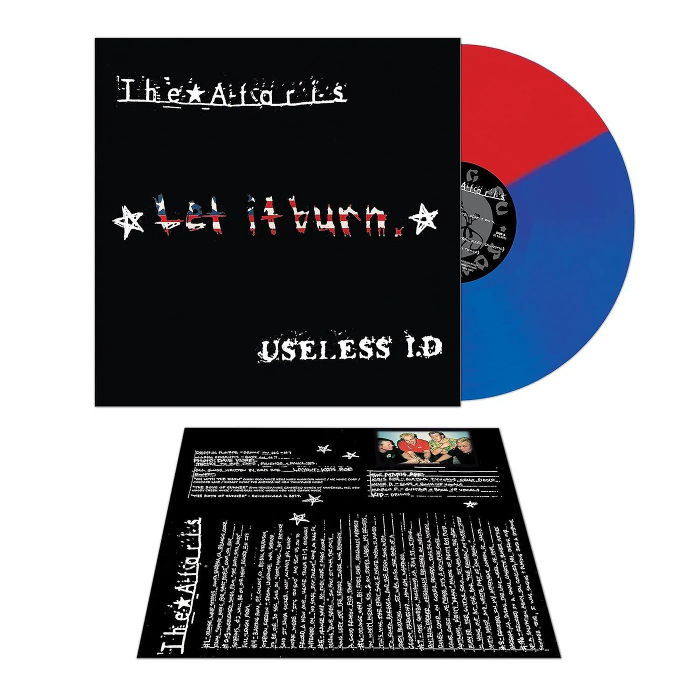 The Ataris / Useless ID Let It Burn (Red/Blue Split) Vinyl Record