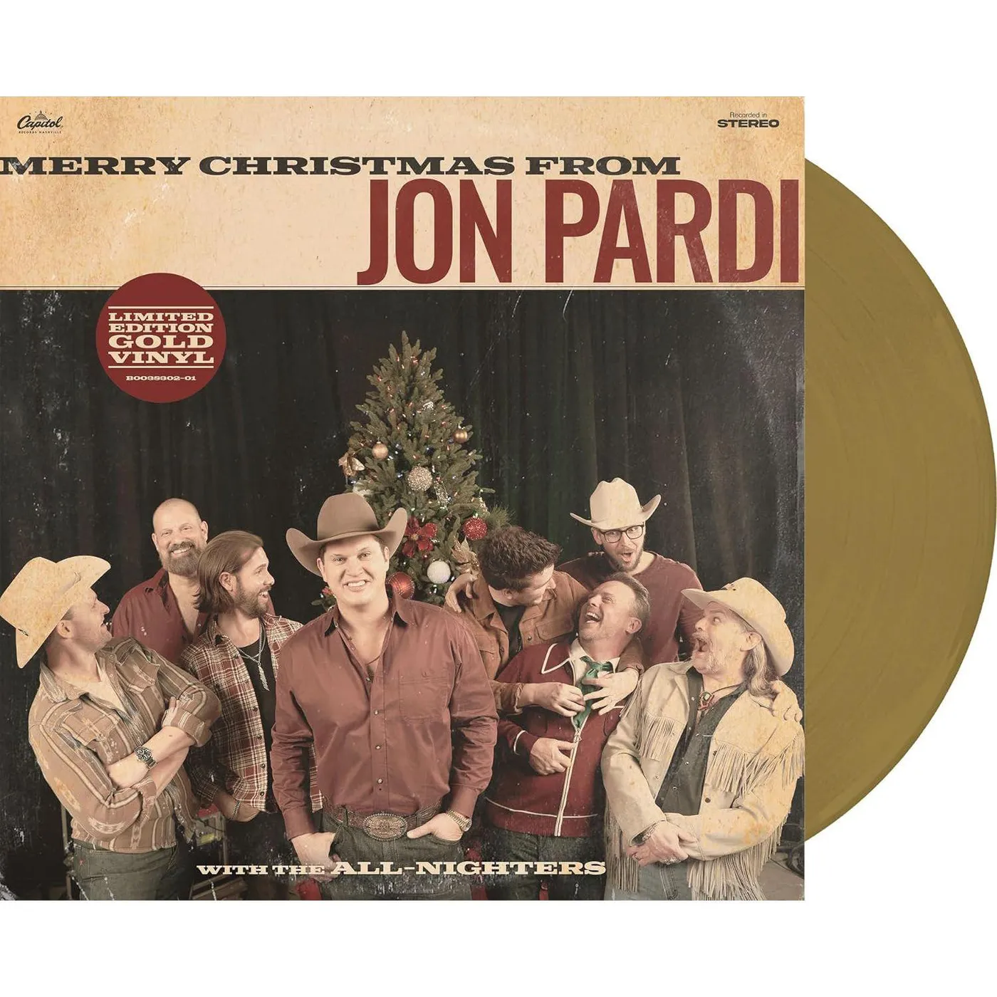 Merry Christmas From Jon Pardi (Gold) Vinyl Record