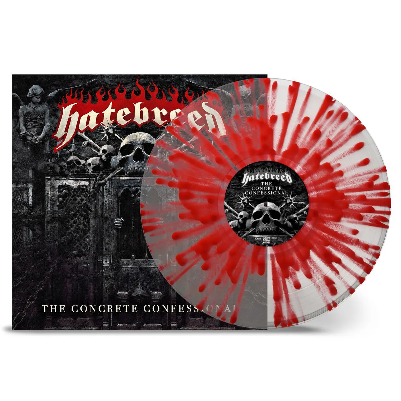 Hatebreed Concrete Confessional (Clear Red Splatter) Vinyl Record
