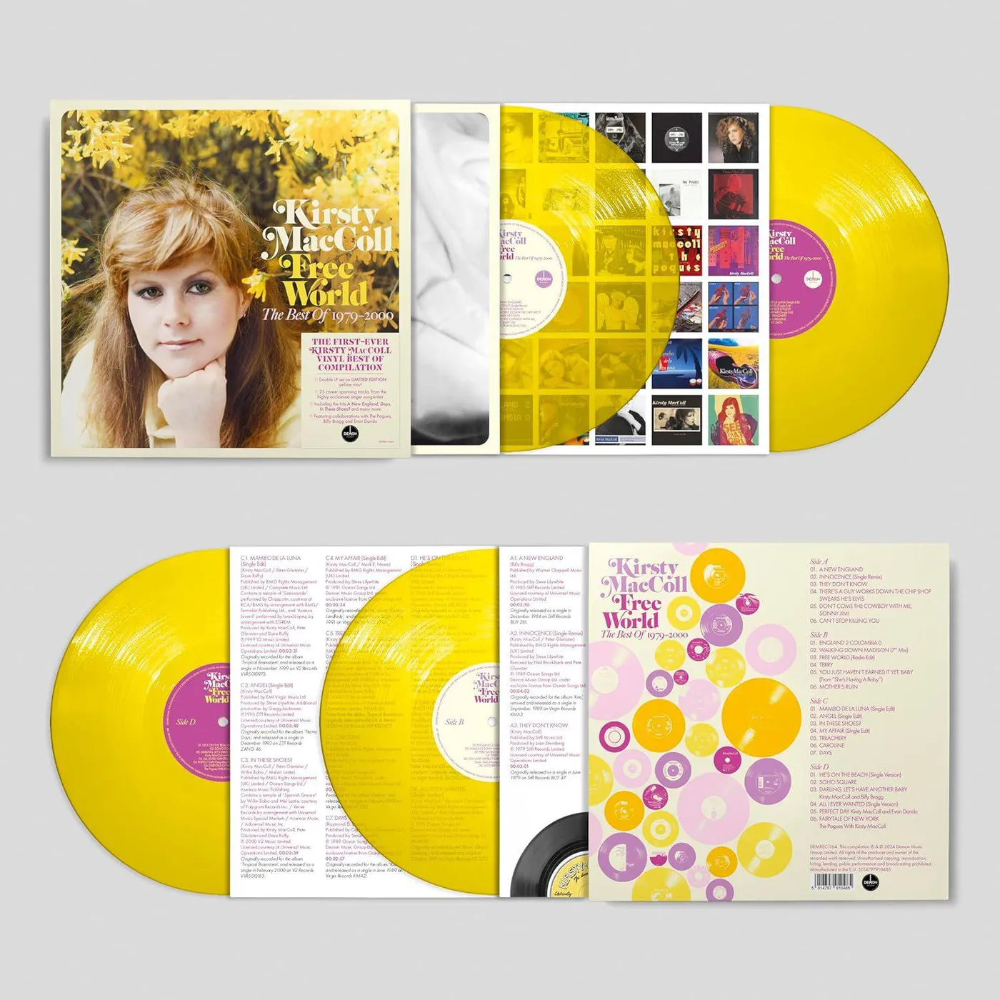 FREE WORLD - THE BEST OF KIRSTY MACCOLL 1979-2000 (140G/YELLOW VINYL) Vinyl Record