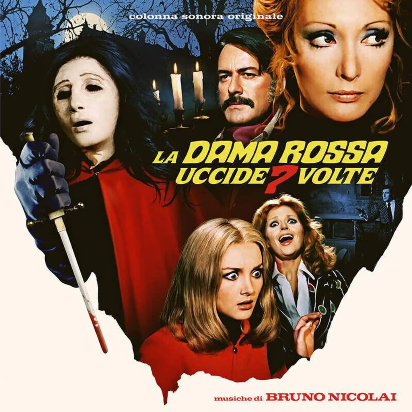 Bruno Nicolai La Dama Rossa Uccide Sette Volte (The Red Queen Kills Seven Times) (2LP/Blood Red) (RSD) Vinyl Record
