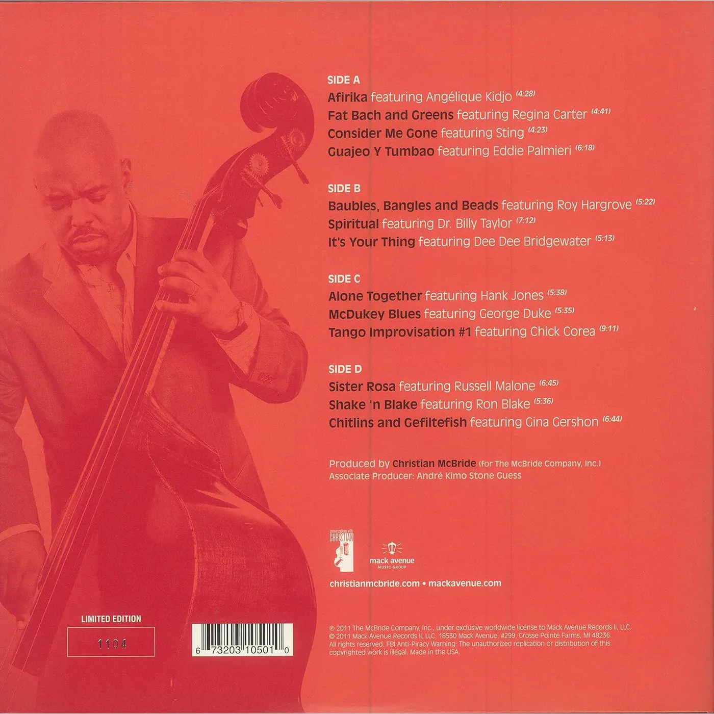 Christian McBride CONVERSATIONS WITH CHRISTIAN (LIMITED/COLOR VINYL) (RSD) Vinyl Record