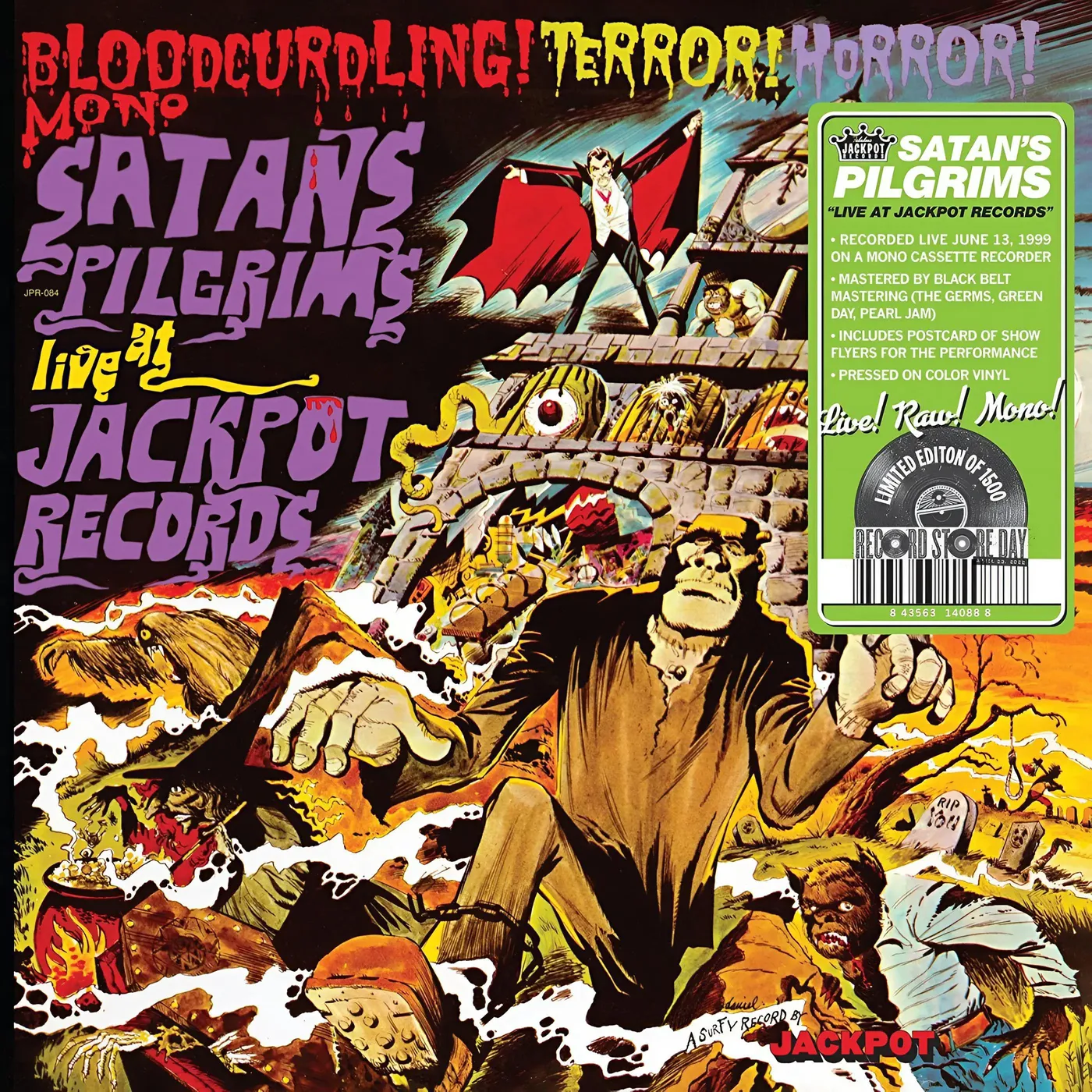 Satan's Pilgrims Live At Jackpot Records (RSD/Limited/2LP/Lime Green) Vinyl Record 