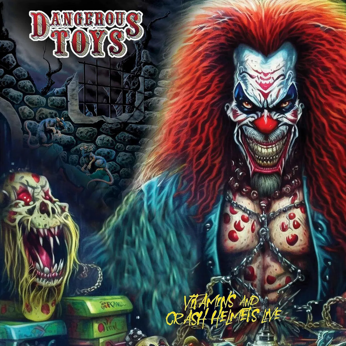 Dangerous Toys Vitamins & Crash Helmets Live (Blue) Vinyl Record