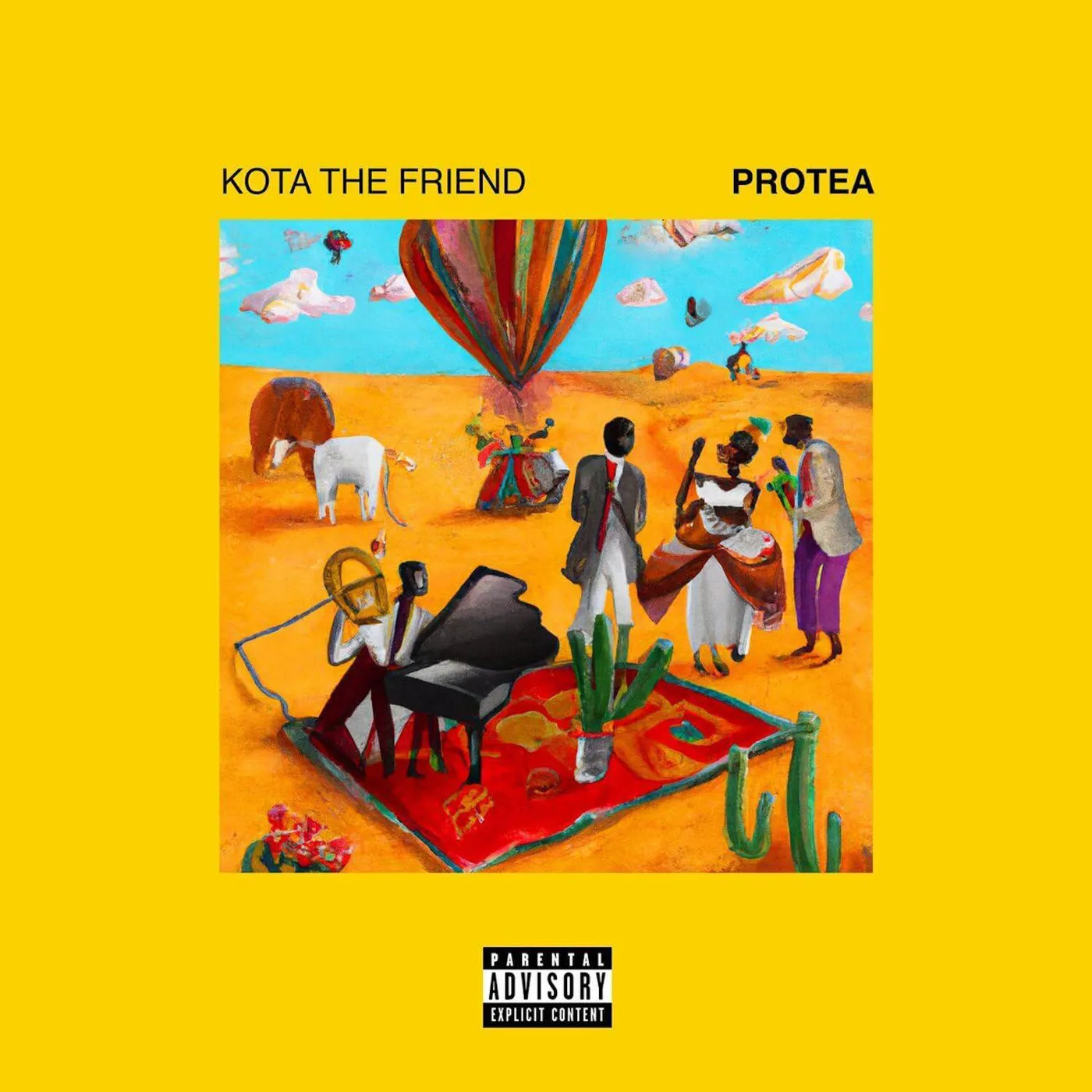 Kota the Friend Protea (Yellow w/Red Splattered) Vinyl Record