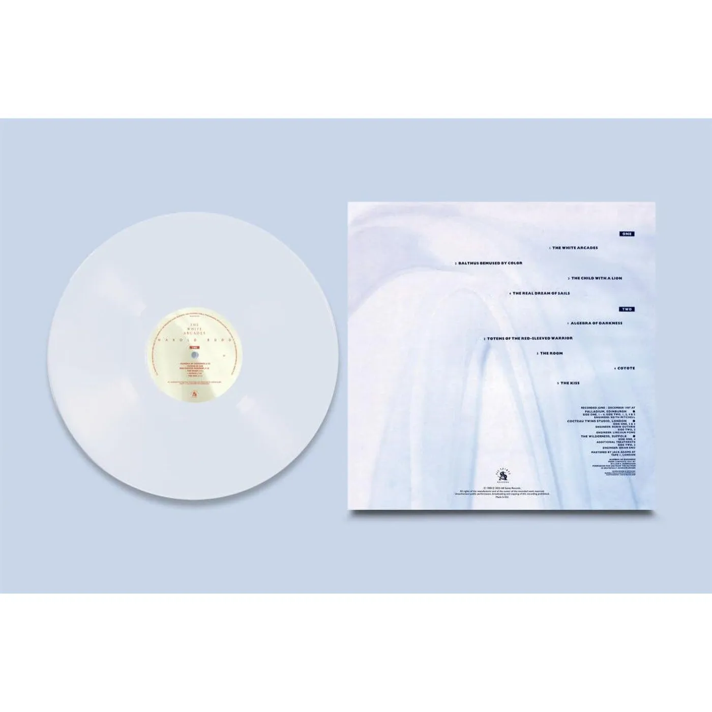 Harold Budd White Arcades (Clear) Vinyl Record