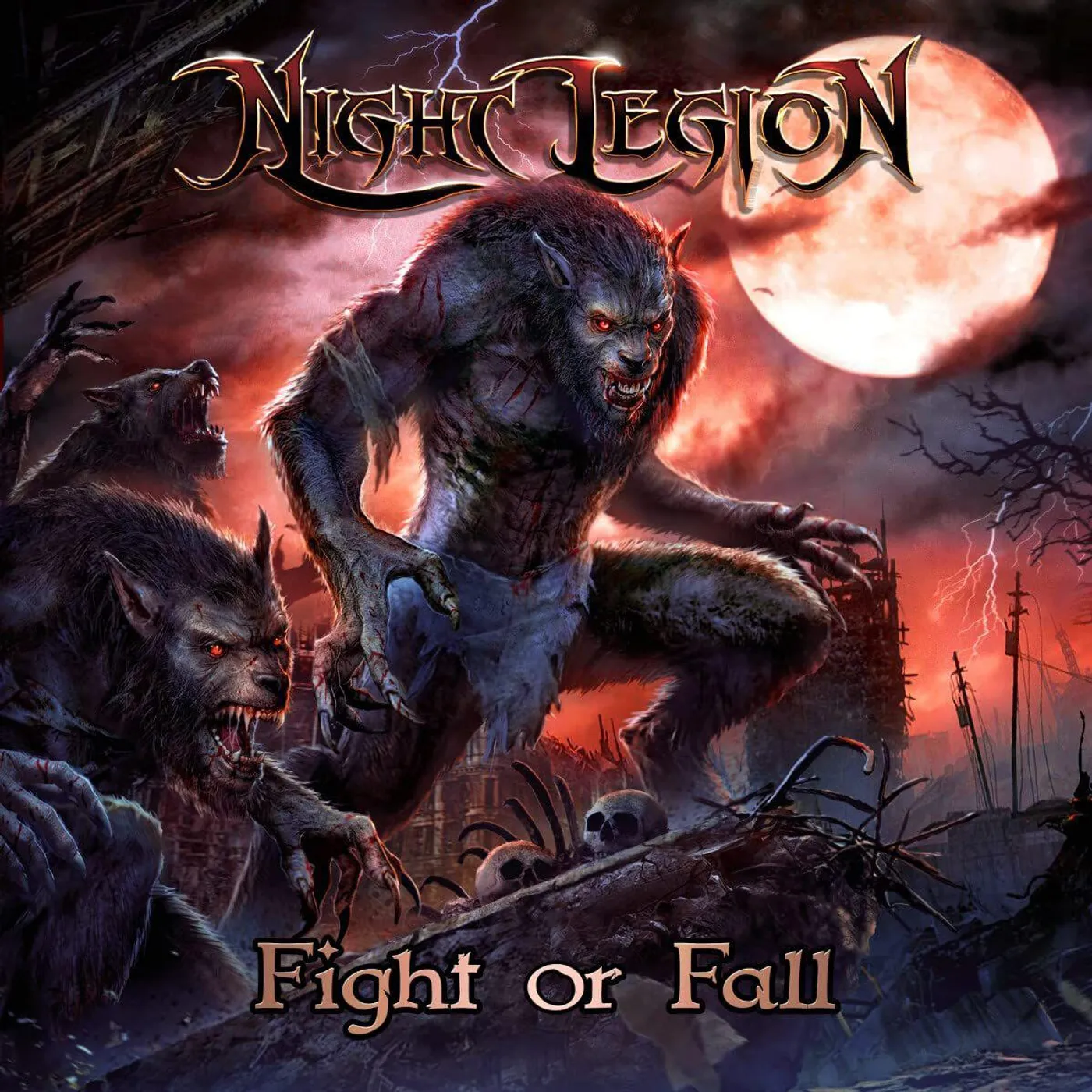 Night Legion Fight Or Fall (Red) Vinyl Record