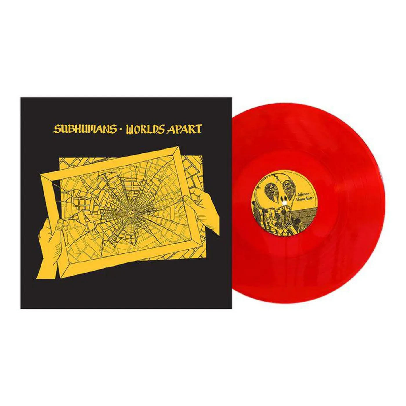 Subhumans Worlds Apart (Red) Vinyl Record