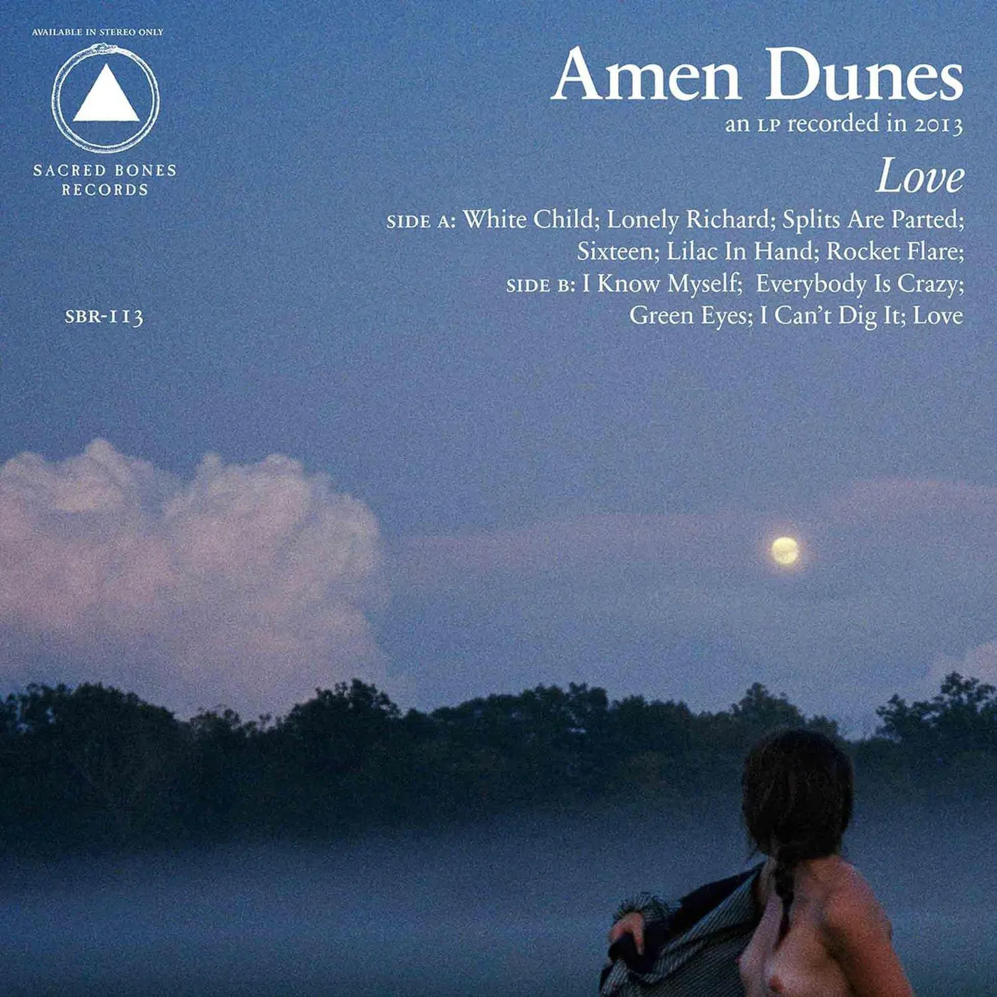 Amen Dunes Love (Blue & White Marble) Vinyl Record
