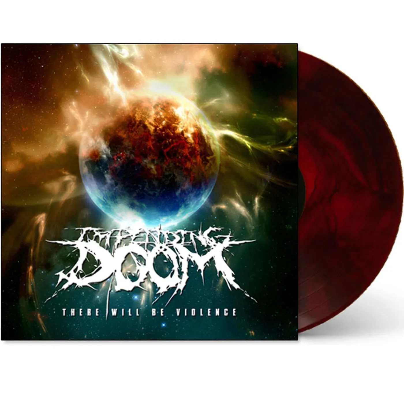 Impending Doom There Will Be Violence (Blood Moon) Vinyl Record