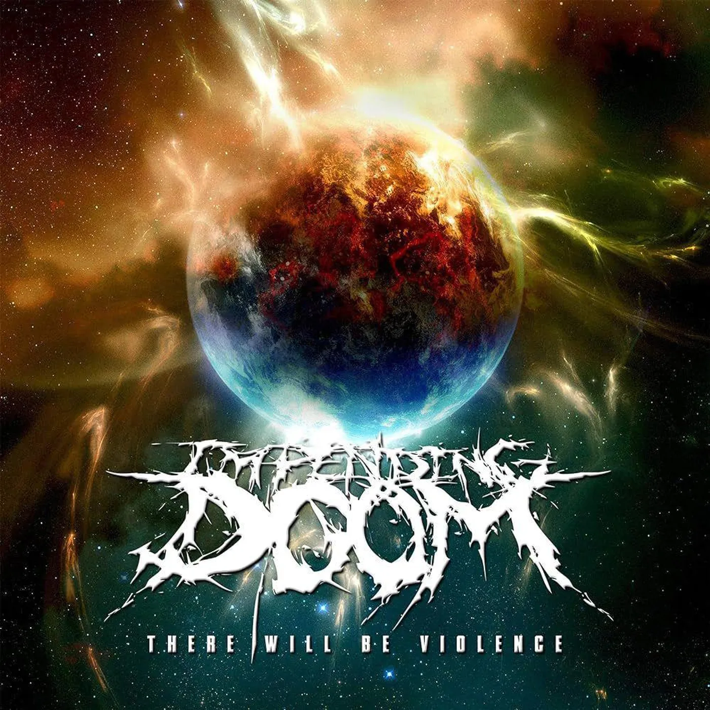 Impending Doom There Will Be Violence (Blood Moon) Vinyl Record
