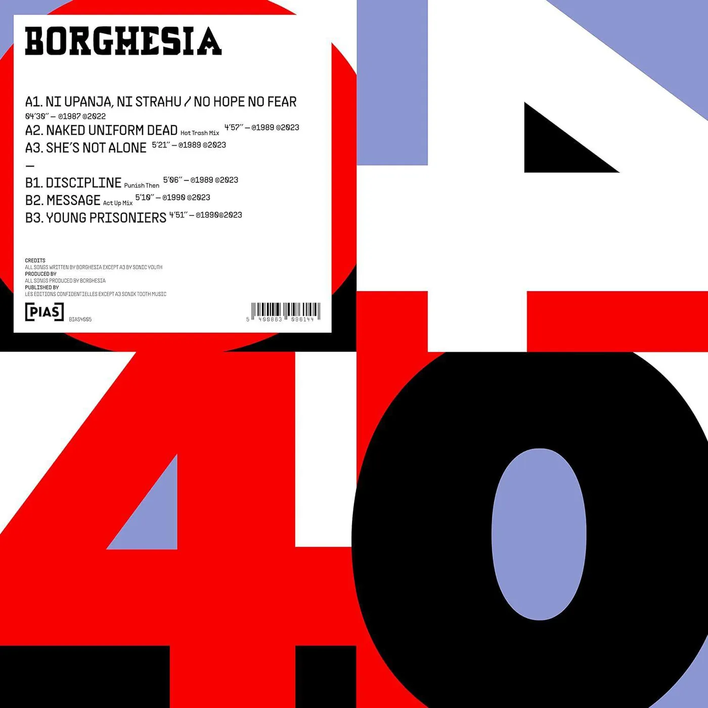 Borghesia PIAS 40 Vinyl Record