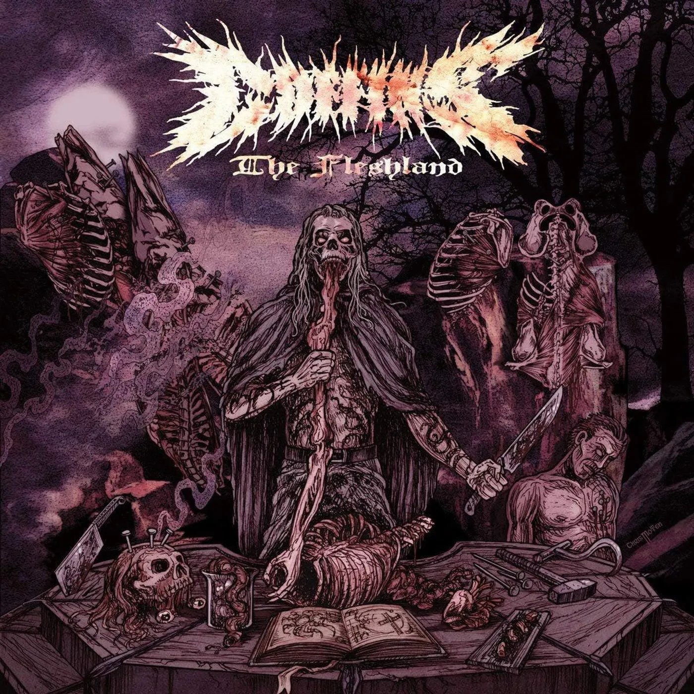 Coffins The Fleshland (Violet & Pink Splatter) Vinyl Record