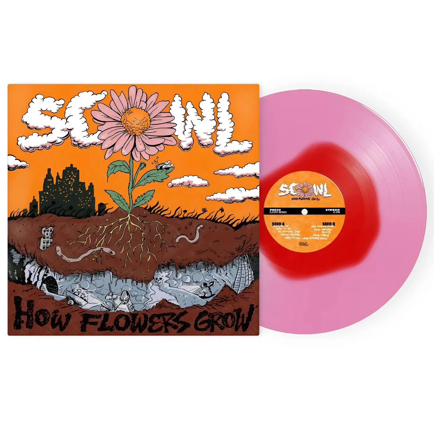 Scowl How Flowers Grow (Red/Light Pink) Vinyl Record
