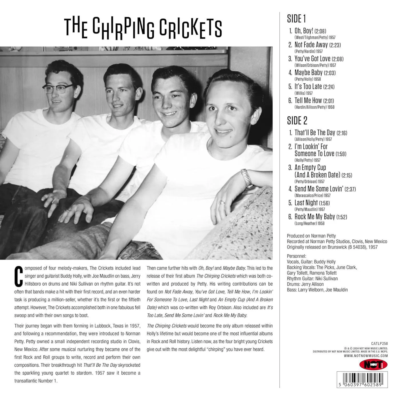 Chirping The Crickets (180G) Vinyl Record