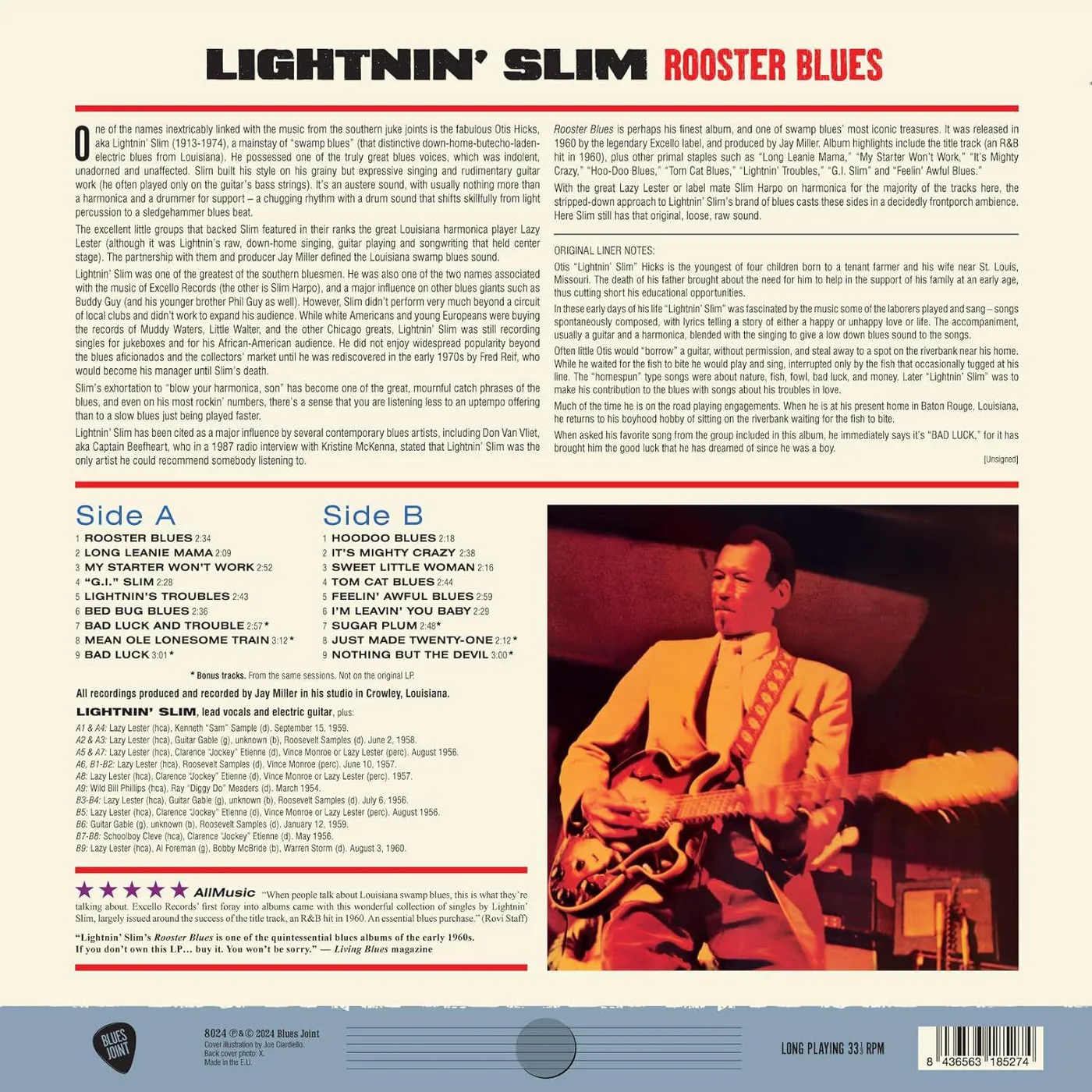 Lightnin' Slim Rooster Blues (Limited 180-Gram) Vinyl Record