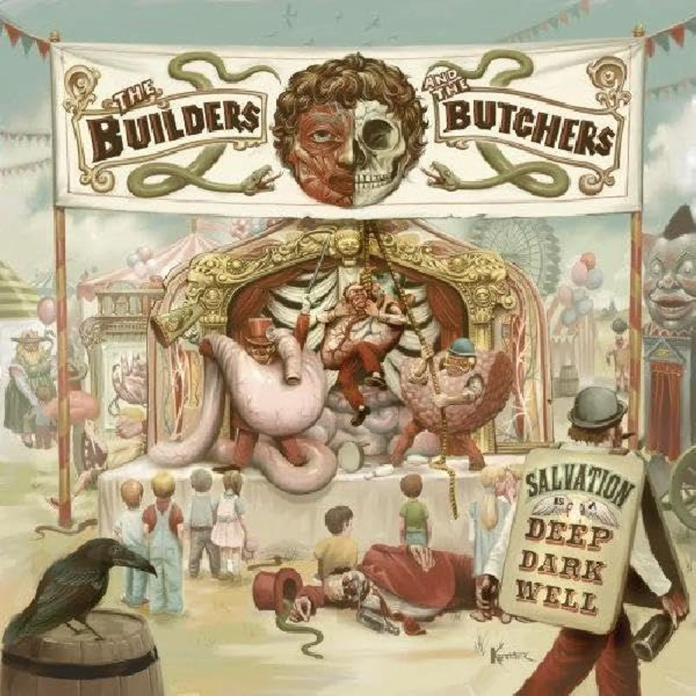 The Builders and The Butchers Salvation Is A Deep Dark Well (Ice Blue) Vinyl Record
