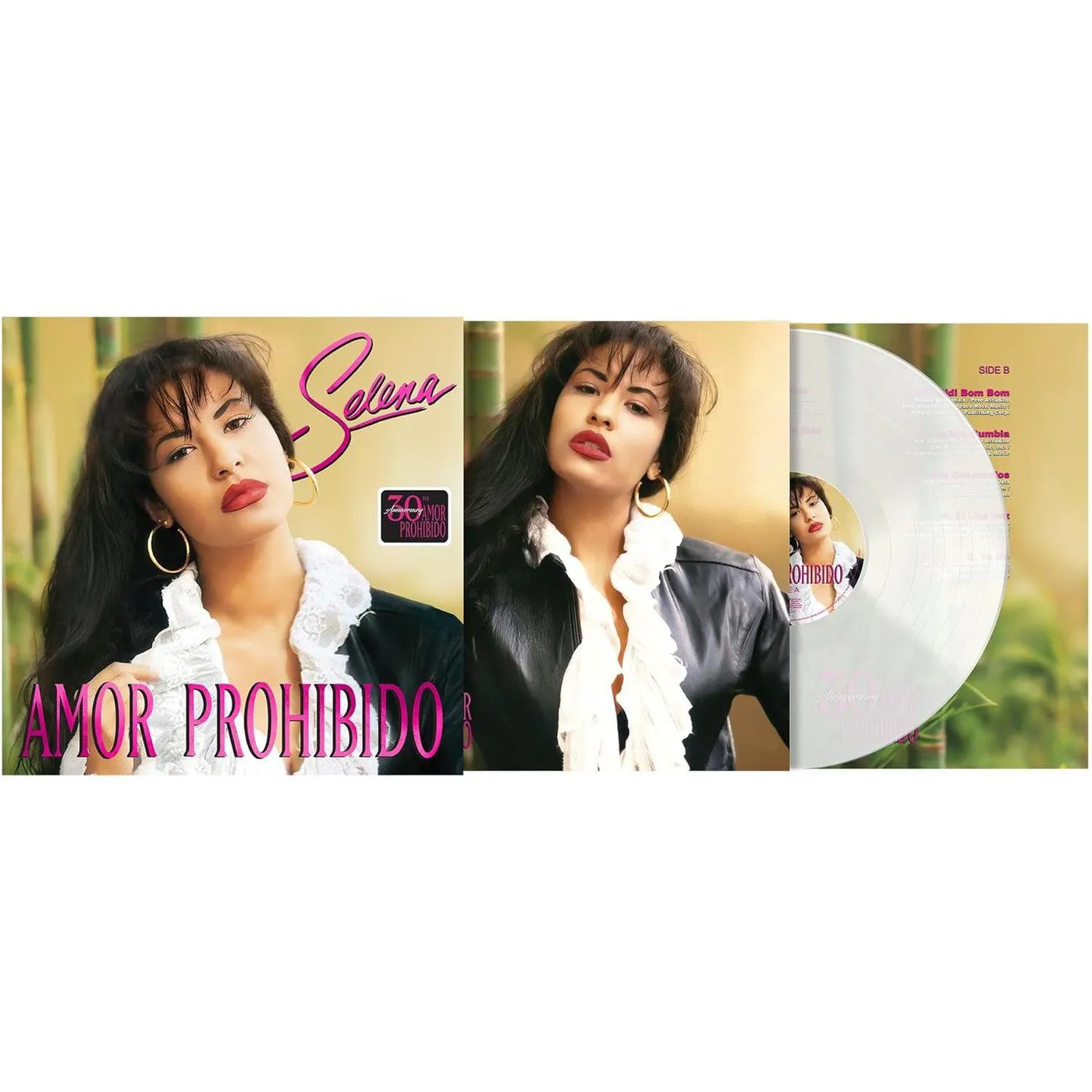 Selena AMOR PROHIBIDO (REMASTERIZADO 2024) (30TH ANNIVERSARY) (TRANSPARENT CLEAR VINYL) Vinyl Record