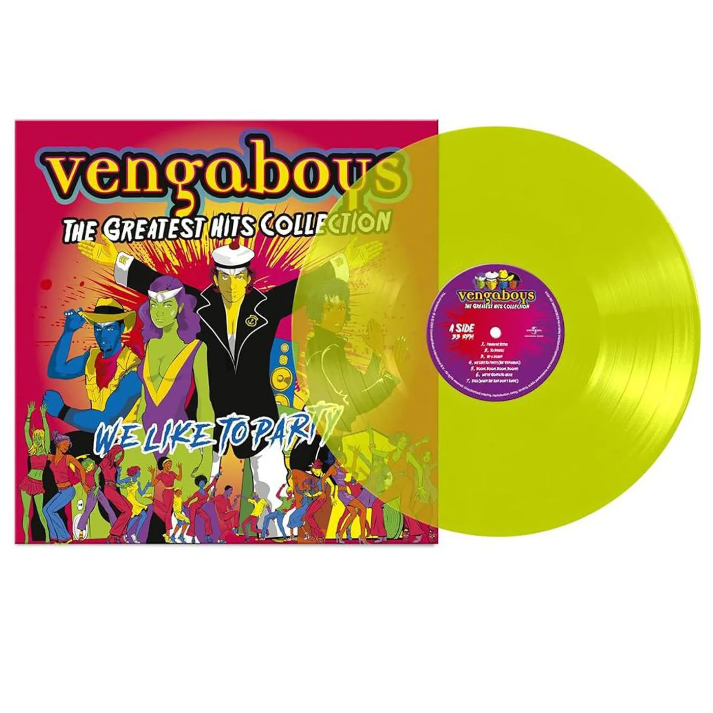 Vengaboys We Like To Party: The Greatest Hits Collection (Transparent Lime Green) Vinyl Record