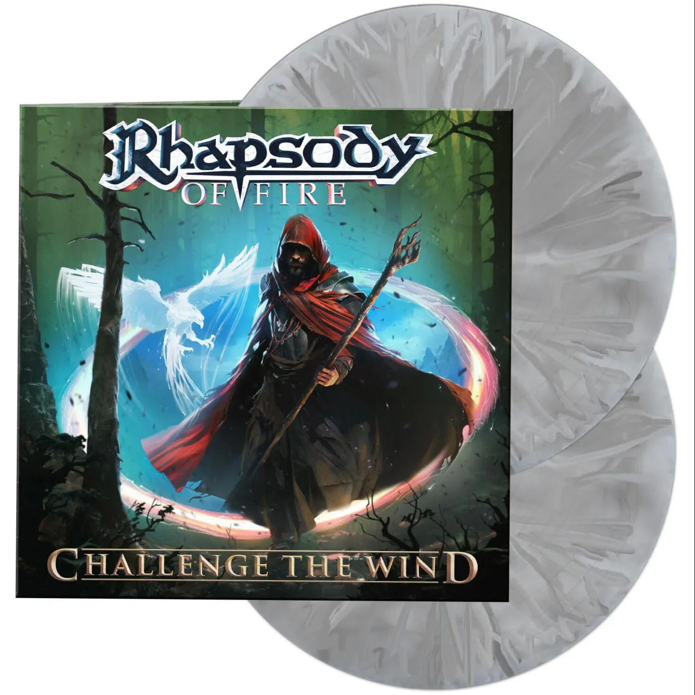 Rhapsody Of Fire Challenge The Wind (White Marbled) Vinyl Record