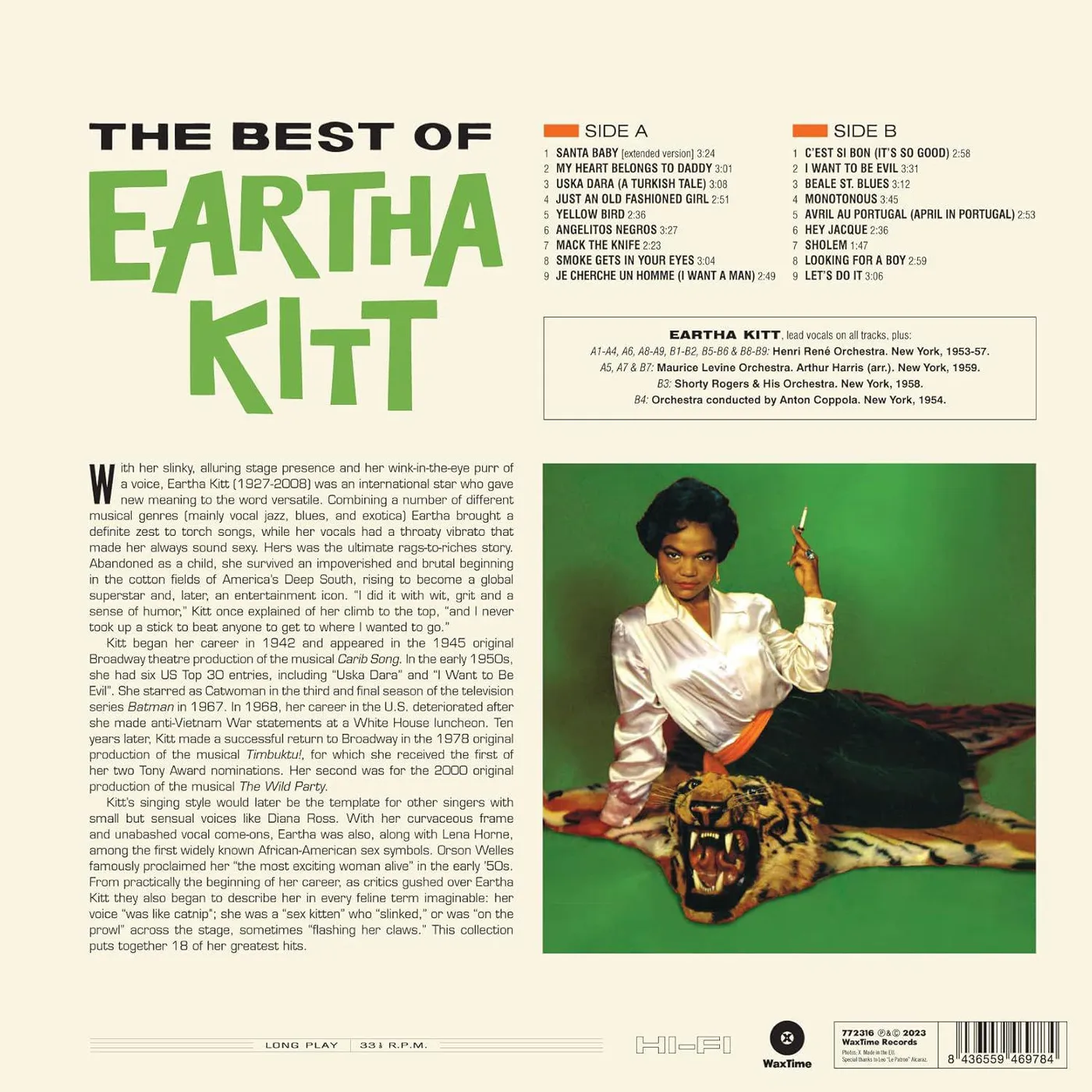 Eartha Kitt Best Of (180g) Vinyl Record