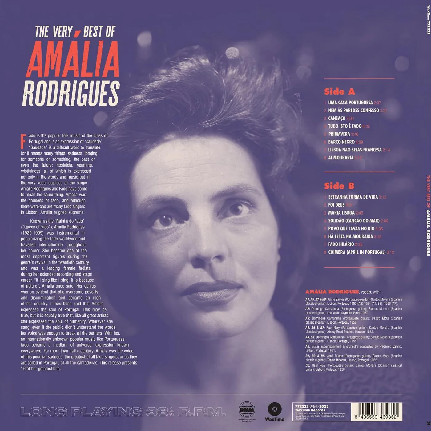 Amália Rodrigues Very Best Of (180g) Vinyl Record